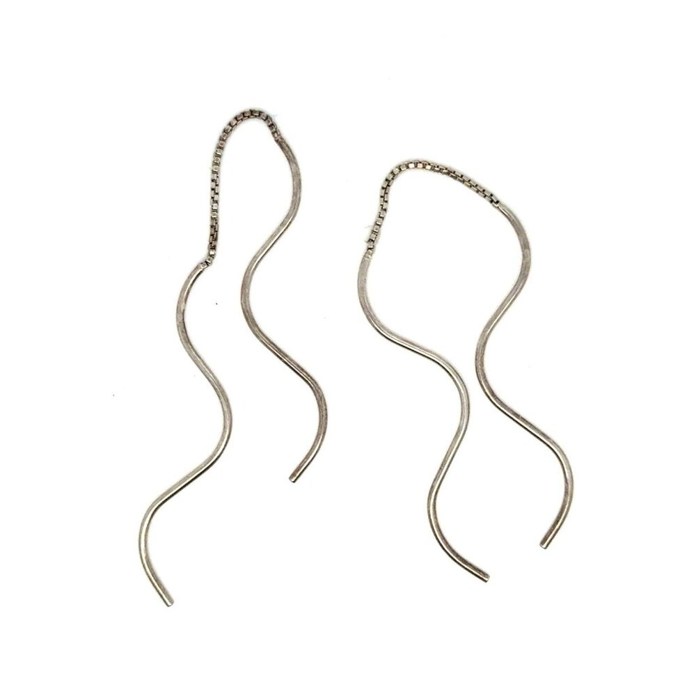 925 Silver Threader Earrings - image 1